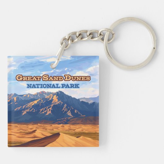 素晴らしコロラド州サンドデュネス国立公園 キーホルダー (裏面)