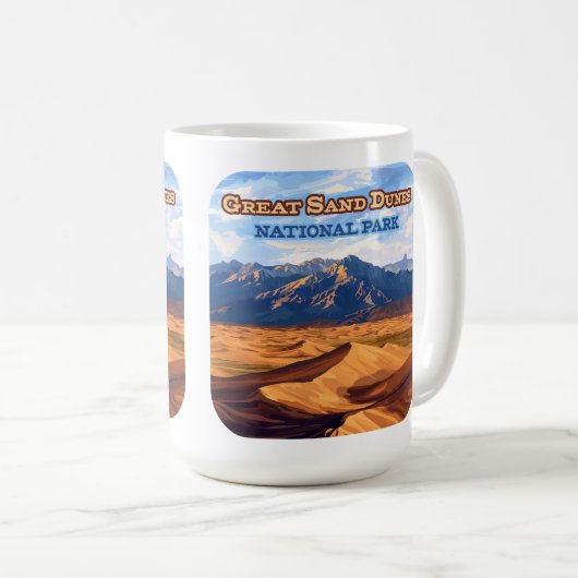 素晴らしコロラド州サンドデュネス国立公園 コーヒーマグカップ (正面右)