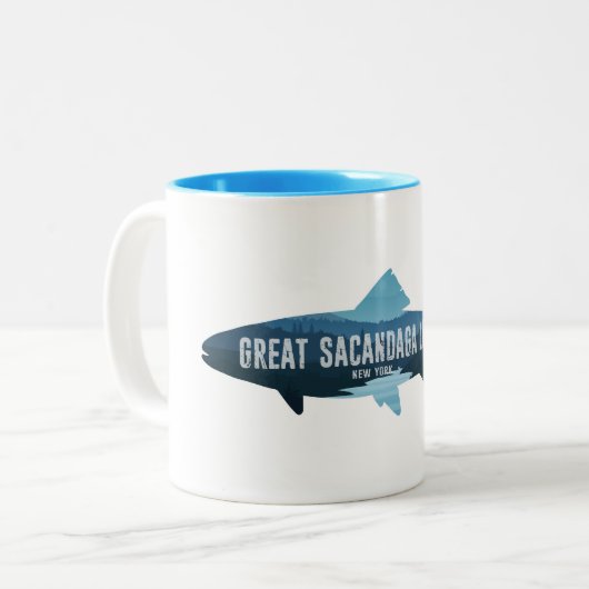 素晴らしサカンダガレイクニューヨークフィッシュ ツートーンマグカップ (正面左)