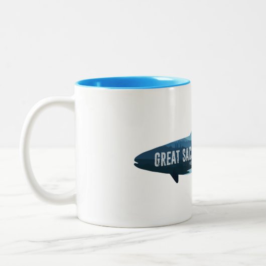 素晴らしサカンダガレイクニューヨークフィッシュ ツートーンマグカップ (左)