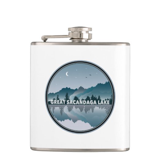 素晴らしサカンダガレイクニューヨーク反射 フラスク (正面)
