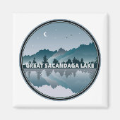 素晴らしサカンダガレイクニューヨーク反射 マグネット (正面)