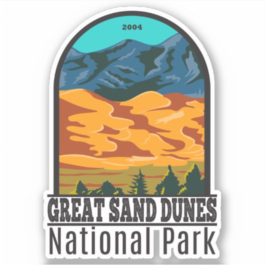 素晴らしサンドデュネスナショナルパークコロラドヴィンテージ シール (正面)