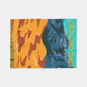 素晴らしサンドデュネスナショナルパークコロラドヴィンテージ フリースブランケット (正面(横))