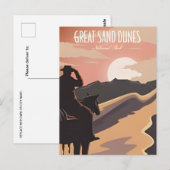 素晴らしサンドデュネスナショナルパークコロラドヴィンテージ ポストカード (正面/裏面)