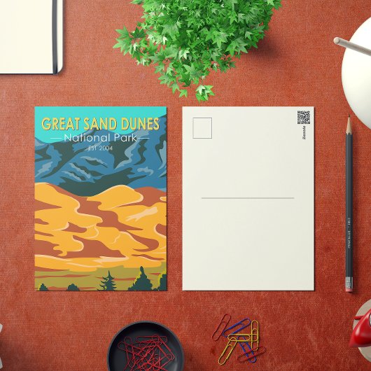 素晴らしサンドデュネスナショナルパークコロラドヴィンテージ ポストカード