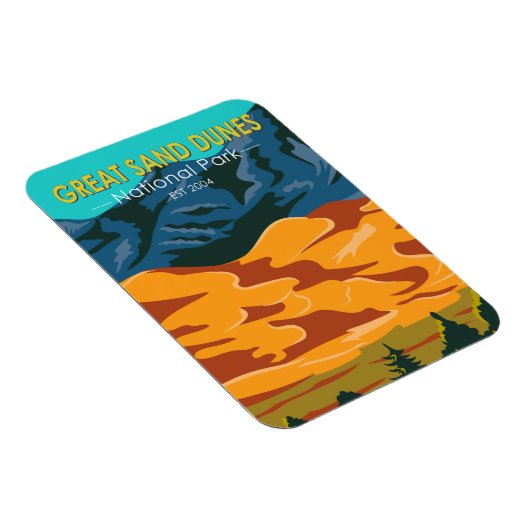 素晴らしサンドデュネスナショナルパークコロラドヴィンテージ マグネット (右側)