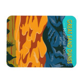 素晴らしサンドデュネスナショナルパークコロラドヴィンテージ マグネット (横)