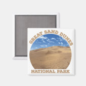 素晴らしサンドデュネスナショナルパークコロラド土産 マグネット (正面/裏面)