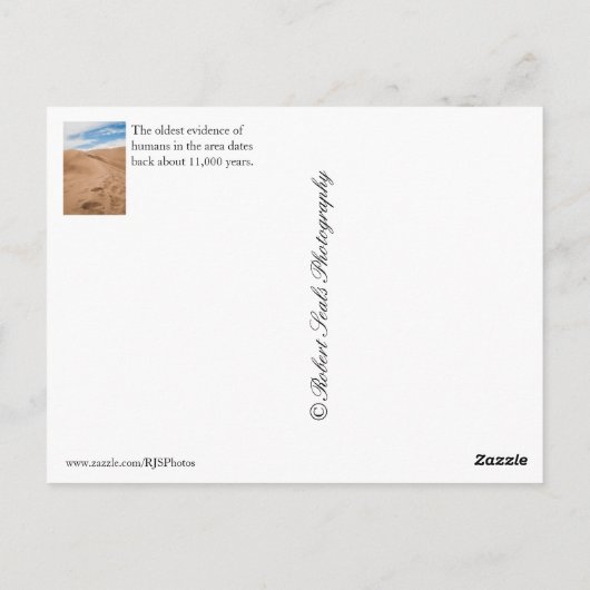 素晴らしサンドデュネス国立公園 ポストカード (裏面)