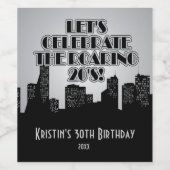 素晴らしシルバー、1920年のパーティー ワインラベル (シングルラベル)