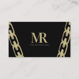 素晴らしジュエリービッグ箔チェインフェイク金ゴールド 名刺