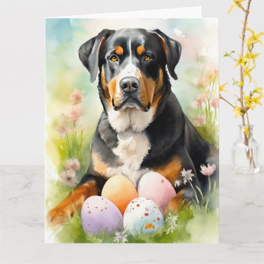 素晴らしスイスの山 カード (黄色い花)