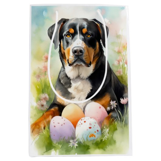 素晴らしスイスの山 ミディアムペーパーバッグ (正面)