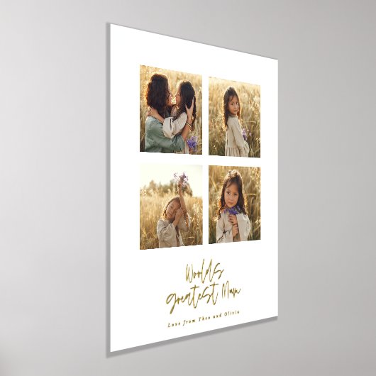 素晴らしスタイリッシュ数々の写真エレガント 箔ポスター (レイダウン)