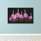 素晴らしスタイリッシュ紫のピンクはフローラboho キャンバスプリント (インサイチュ (ウッドフロア))