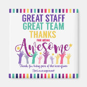 素晴らしスタッフス感謝していスのギフト マグネット (正面)