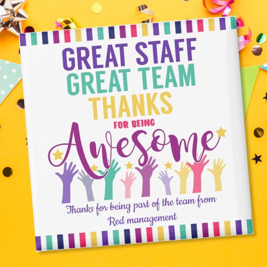 素晴らしスタッフス感謝していスのギフト マグネット