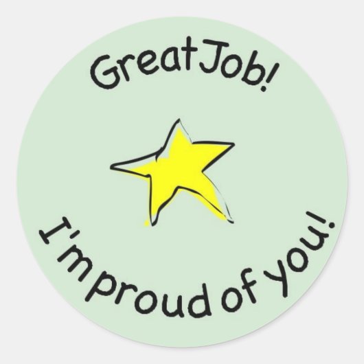 素晴らしステッ子供へク ラウンドシール (正面)