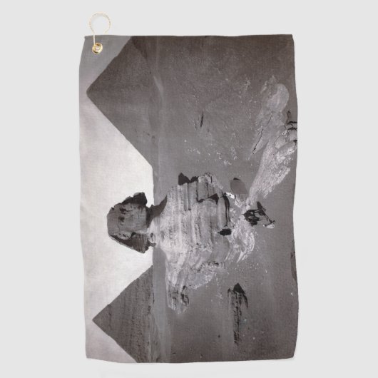 素晴らしスフィンクス&ギザピラミッド壊死症エジプト ゴルフタオル (正面)