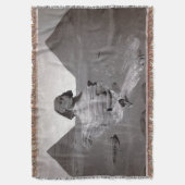 素晴らしスフィンクス&ギザピラミッド壊死症エジプト スローブランケット (正面縦)