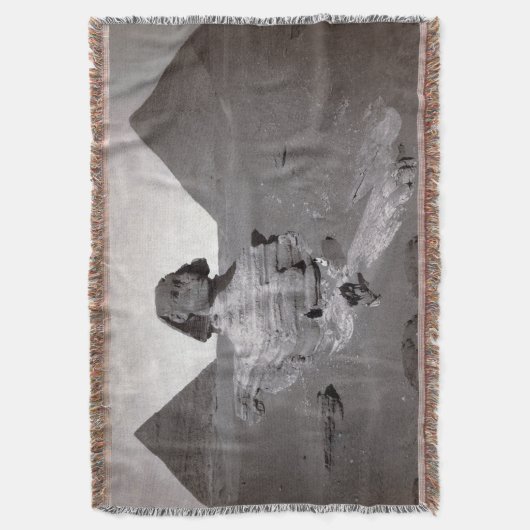 素晴らしスフィンクス&ギザピラミッド壊死症エジプト スローブランケット (正面縦)