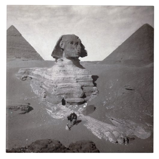 素晴らしスフィンクス&ギザピラミッド壊死症エジプト タイル (正面)