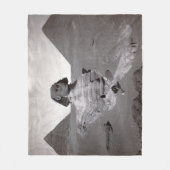 素晴らしスフィンクス&ギザピラミッド壊死症エジプト フリースブランケット (正面)