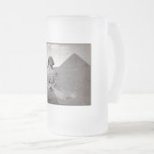 素晴らしスフィンクス&ギザピラミッド壊死症エジプト フロストグラスビールジョッキ (正面右)