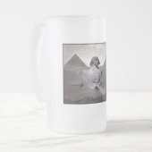 素晴らしスフィンクス&ギザピラミッド壊死症エジプト フロストグラスビールジョッキ (正面左)