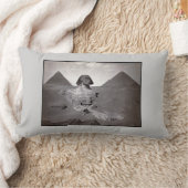 素晴らしスフィンクス&ギザピラミッド壊死症エジプト ランバークッション (ブランケット)