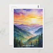 素晴らしスモークマウンテンズナショナルパークウォーター色 ポストカード (正面/裏面)