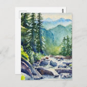 素晴らしスモークマウンテンズナショナルパークウォーター色 ポストカード (正面/裏面)