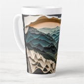 素晴らしスモーク山国立イラストレーション カフェラテマグ (左アングル)