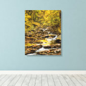 素晴らしスモーク山国立公園。ビッグクリーク キャンバスプリント (インサイチュ (ウッドフロア))