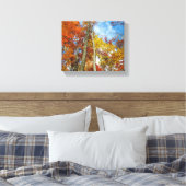 素晴らしスモーク山脈カラフル紅葉 キャンバスプリント (インサイチュ (寝室))