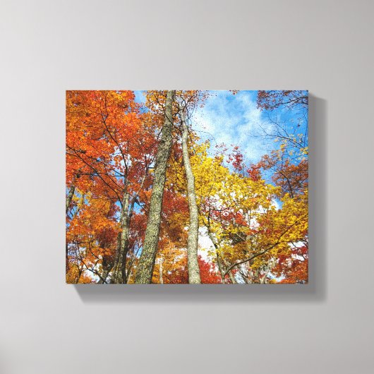素晴らしスモーク山脈カラフル紅葉 キャンバスプリント (正面)