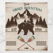 素晴らしスモーク山脈、TNベア ワインラベル (シングルラベル)