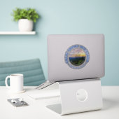 素晴らしスモーク山脈NP (rd)2 シール (デスク上のノートパソコン)