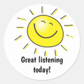 素晴らしズ聞サンシャイン先生勇気付けられる ラウンドシール (正面)