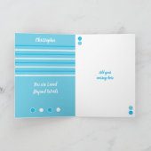 素晴らしソンブルーとホワイト誕生日 カード (内部)