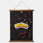 素晴らしタイポグラフィ 吊り下げ型タペストリー (正面)