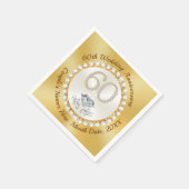 素晴らしダイアモンド60周年記念ナ結婚プキンス スタンダードカクテルナプキン (角)