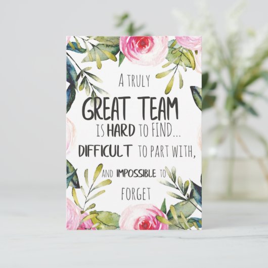 素晴らしチーム感謝していが優れたチーム引用文 サンキューカード (スタンド正面)