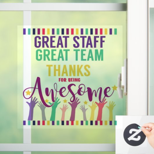 素晴らしチーム素晴らしスタッフ感謝していの署名 ウィンドウサイン (ホーム)