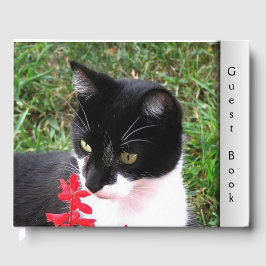 素晴らしツキセド猫インガーデンカスタム文字インスパイン ゲストブック