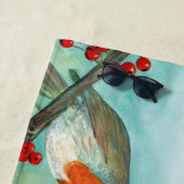 素晴らしティットバードレッドロビン&ホーソーンベリー ビーチタオル (インサイチュ)