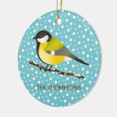 素晴らしティッ専攻のパロスカスタム鳥の姓 セラミックオーナメント (左)