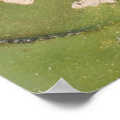 素晴らしティール(緑がかった色)ブラック金ゴールドアルコールインク ポスター (角)