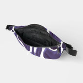 素晴らしデザイン!抽象芸術スタイルとモダンアートブルー ファニーパック (見開き)